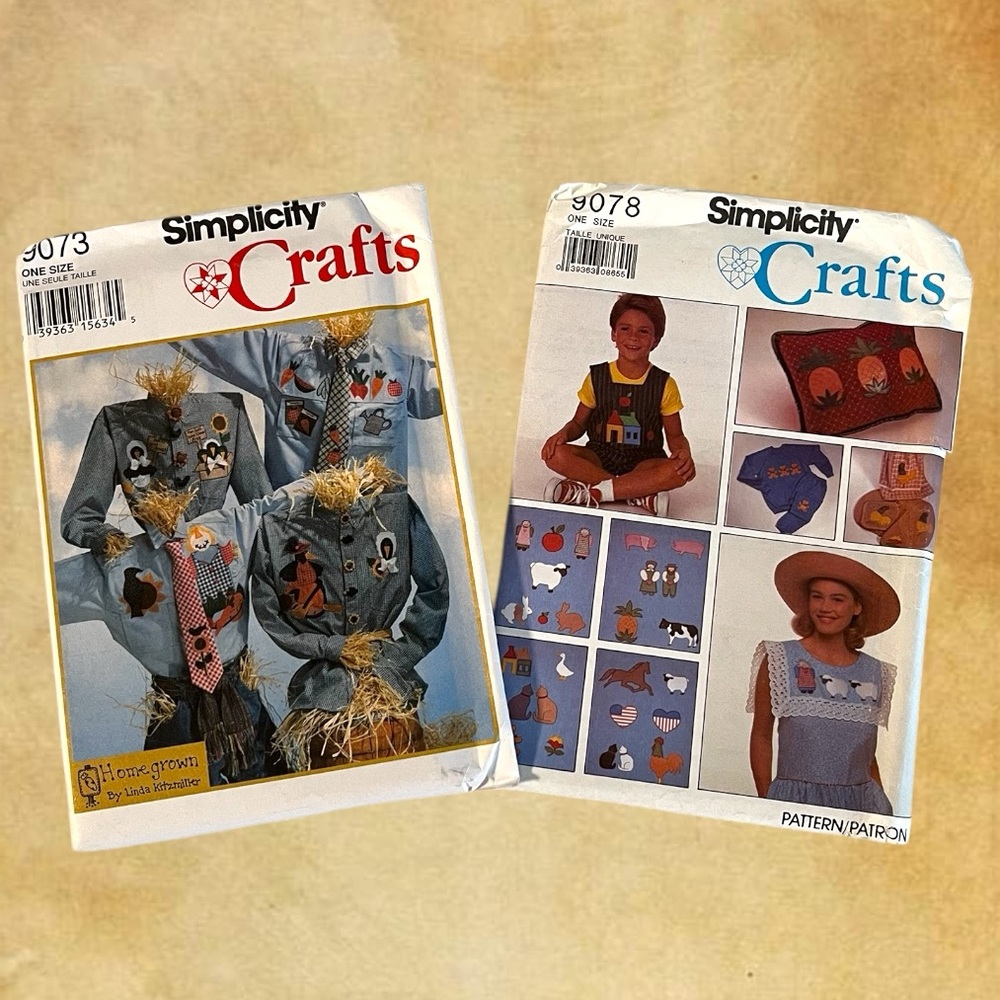 Simplicity Uncut Pattern Set Vintage 1989-1994 Crafts DIY